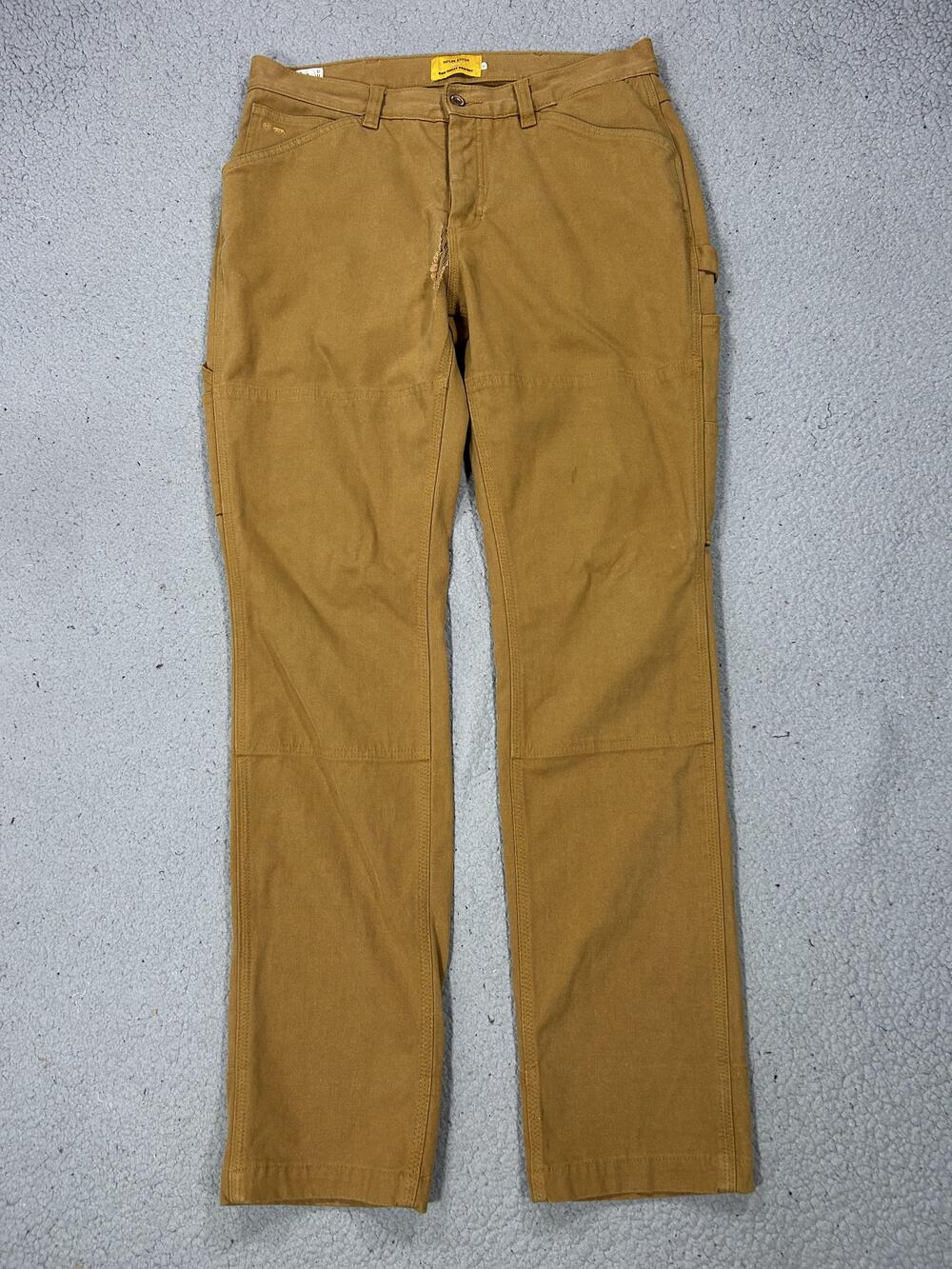 Taylor Stitch Boss Duck Pants Mens 33x32 Brown Canvas Carpenter Workwear Utility